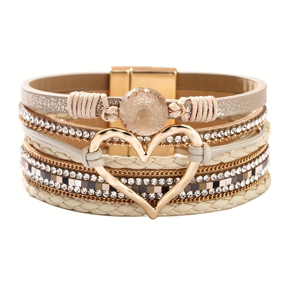 Bracelet Boho Multistrat en Cuir