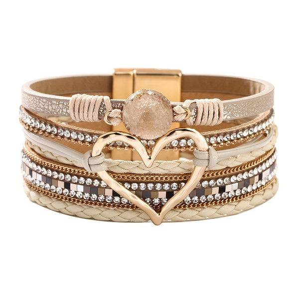 Bracelet Boho Multistrat en Cuir