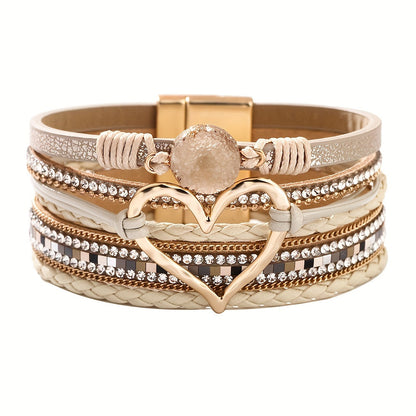 Bracelet Boho Multistrat en Cuir