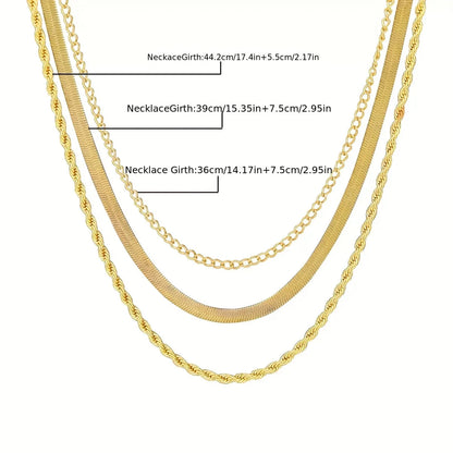 Collier Doré Multirangs Élégant