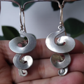 Boucles d'Oreilles Vintage en Argent Spiralées