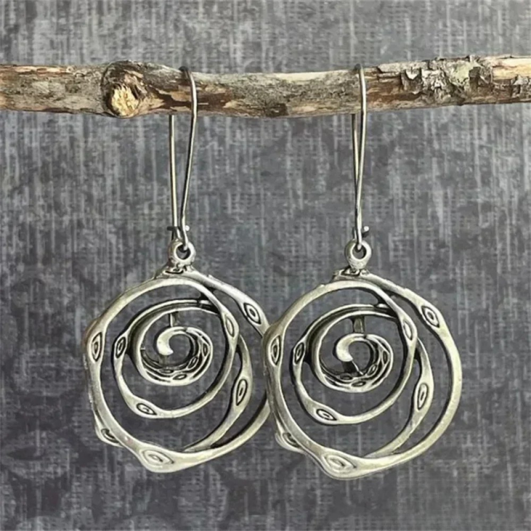 Boucles d'oreilles en argent Labyrinthe