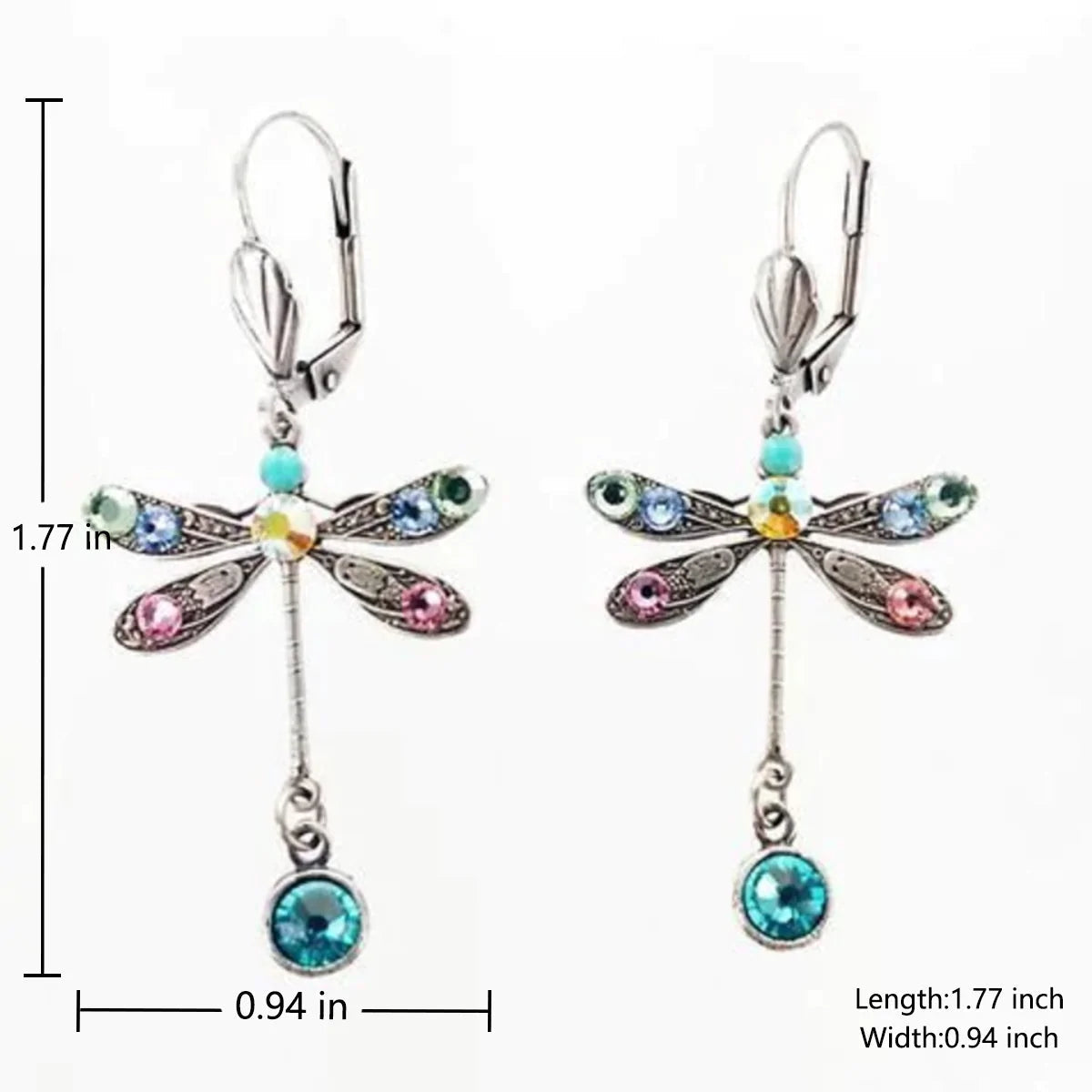 Pendientes elegantes de libélula