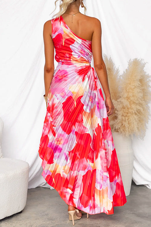 Sandra™ | Vestido Plisado de Un Solo Hombro