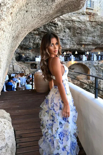 Leyre™ | Vestido Midi Floral con Volantes
