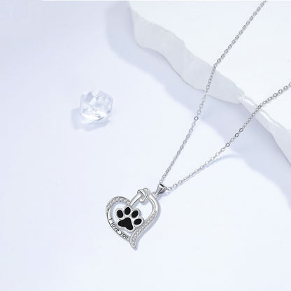 Collier avec Pendentif Empreinte de Patte