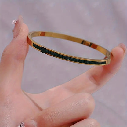 Bracelet Vert Doré