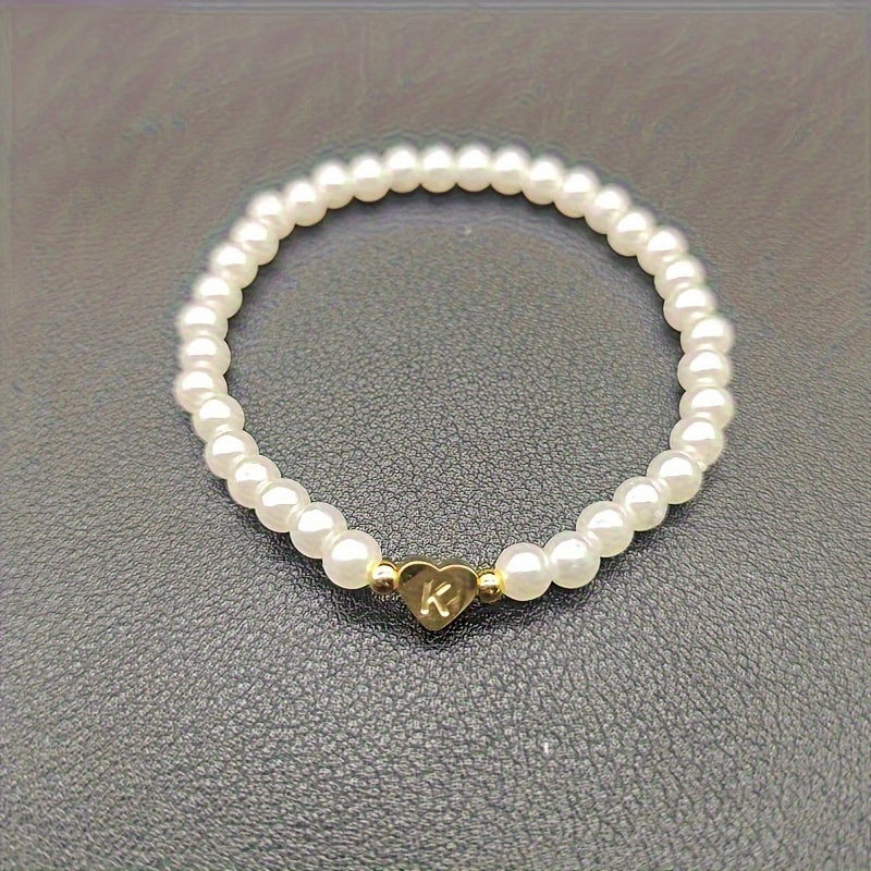 Bracelet Chic avec Initiale en Cœur (A–Z)