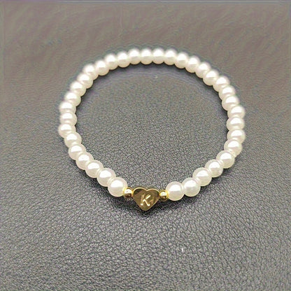 Bracelet Chic avec Initiale en Cœur (A–Z)
