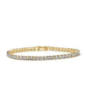 Bracelet Tennis Doré avec Cristaux Brillants