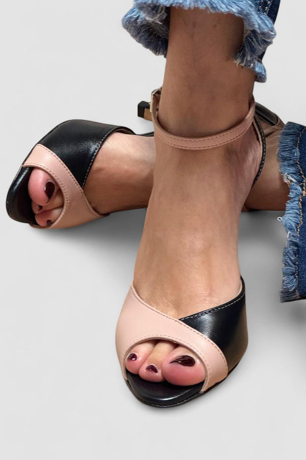 Noirella - Sapatos de salto médio com tira no tornozelo