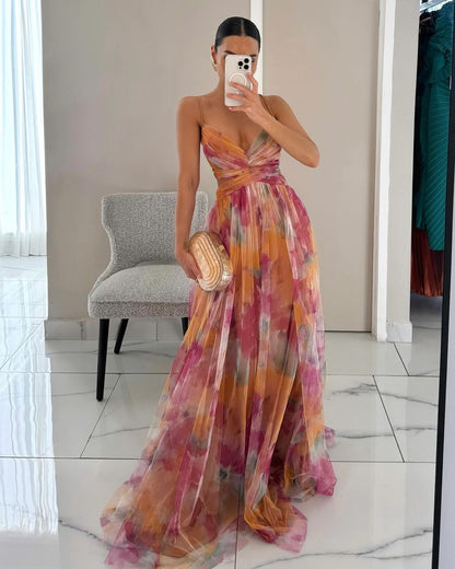 Gisela™ | Maxi Vestido Encantador con Estampado Floral