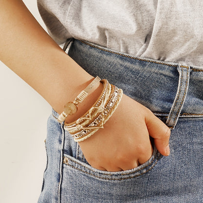 Bracelet Boho Multistrat en Cuir