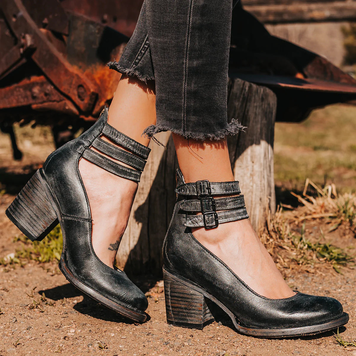 Blanca™ - Zapatos de tacón alto con tiras múltiples y suela gruesa