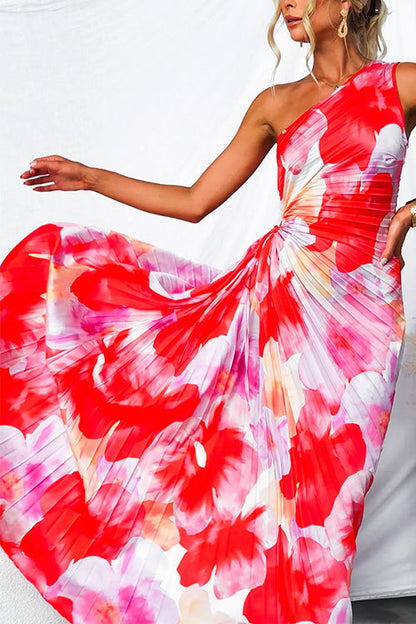 Sandra™ | Vestido Plisado de Un Solo Hombro