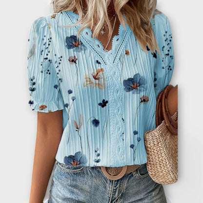Emilia - Blusa con escote en V