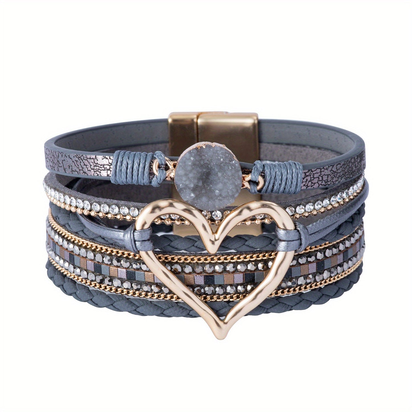 Bracelet Boho Multistrat en Cuir