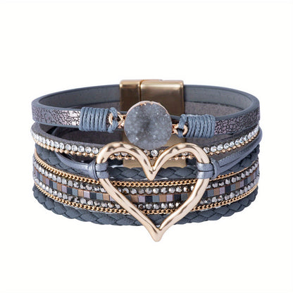 Bracelet Boho Multistrat en Cuir