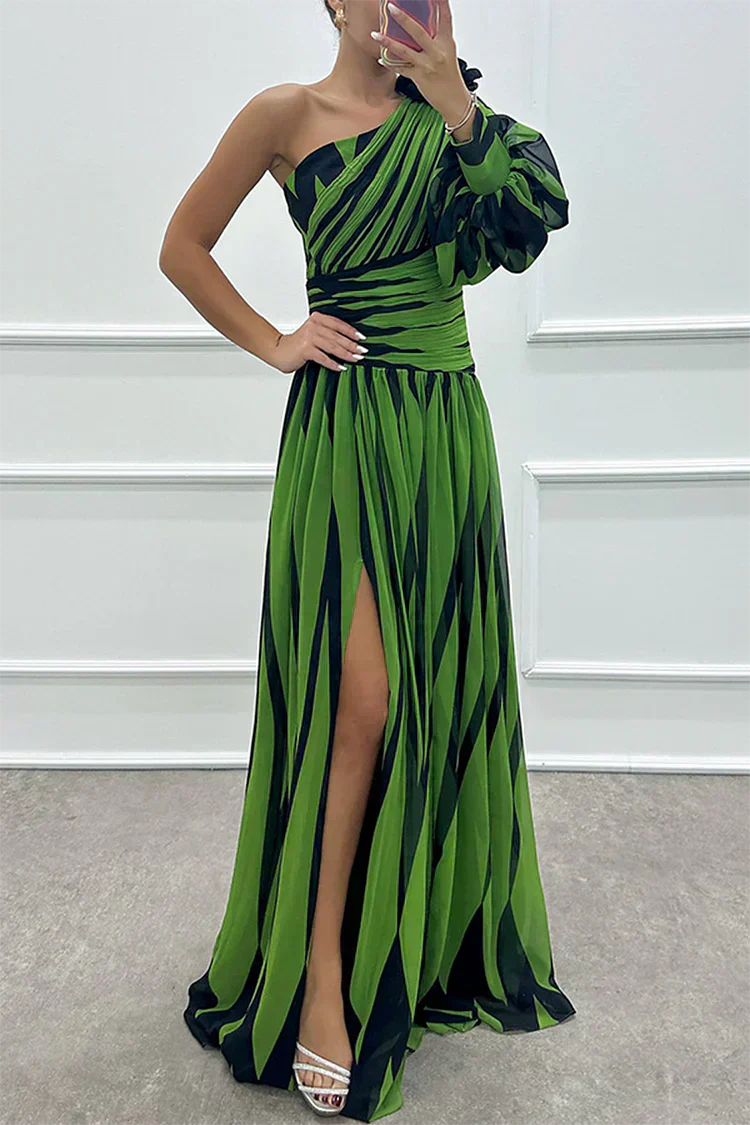 Vestido Shiloh™ | Rayas elegantes con diseño asimétrico