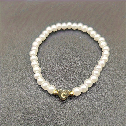 Bracelet Chic avec Initiale en Cœur (A–Z)