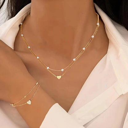 Ensemble Collier et Bracelet Minimaliste Élégant