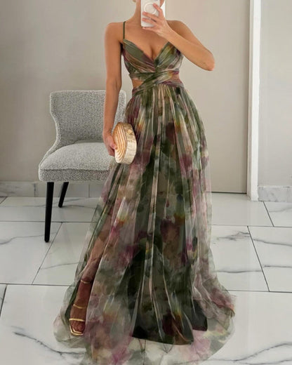 Gisela™ | Maxi Vestido Encantador con Estampado Floral