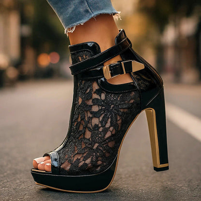 Blanca™ - Tacones con encaje elegantes y diseño sofisticado
