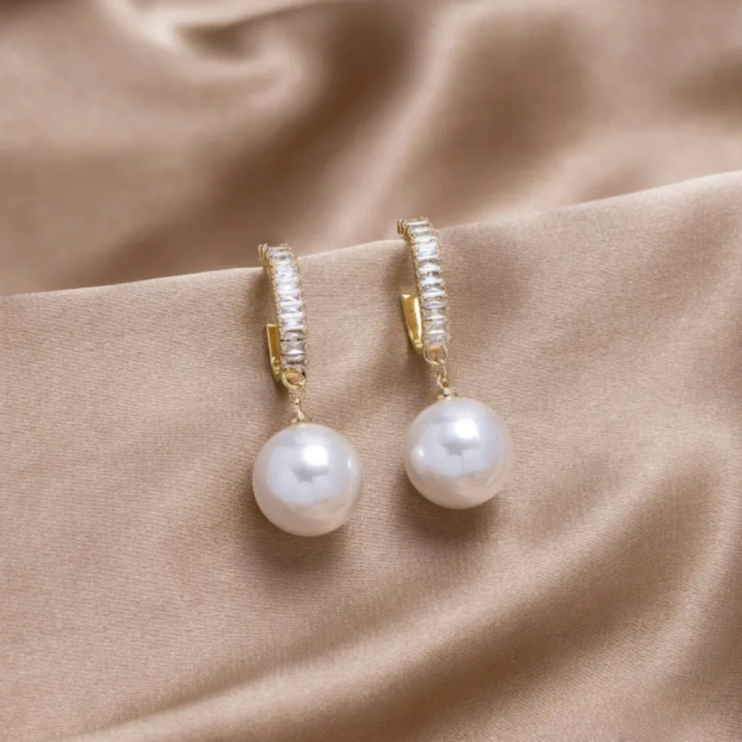 Boucles d'oreilles Chic avec Perle et Zircon