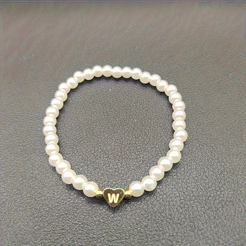 Bracelet Chic avec Initiale en Cœur (A–Z)