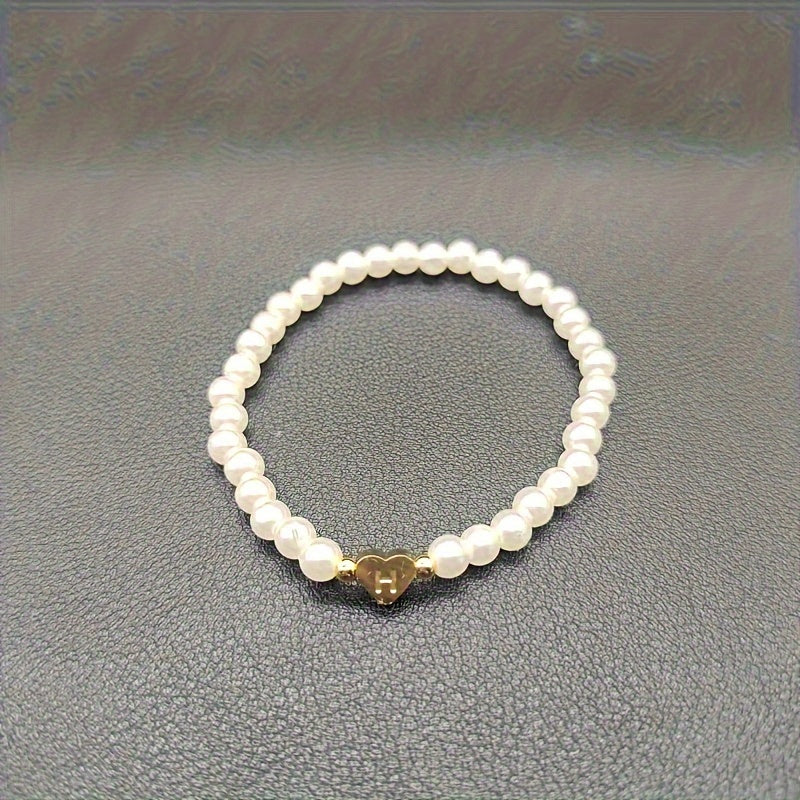 Bracelet Chic avec Initiale en Cœur (A–Z)