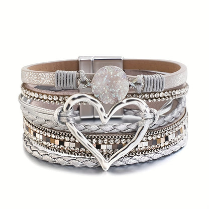 Bracelet Boho Multistrat en Cuir