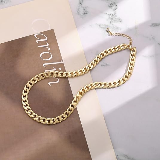 Collier chunky à maillons cubains