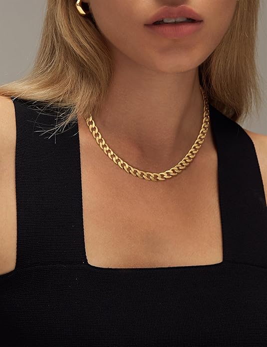Collier chunky à maillons cubains