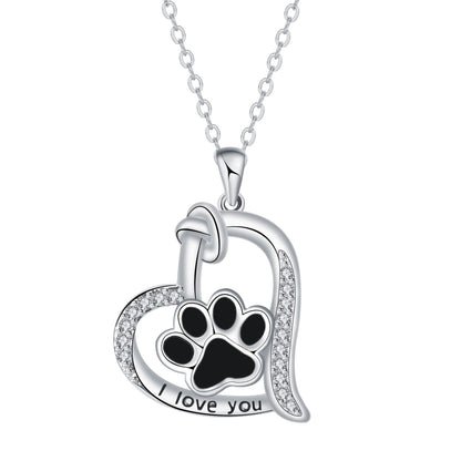 Collier avec Pendentif Empreinte de Patte
