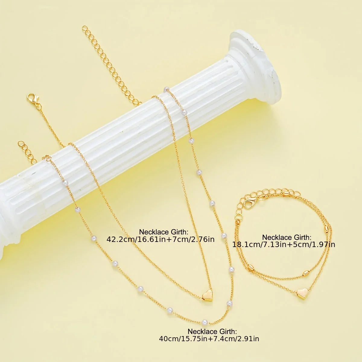 Ensemble Collier et Bracelet Minimaliste Élégant
