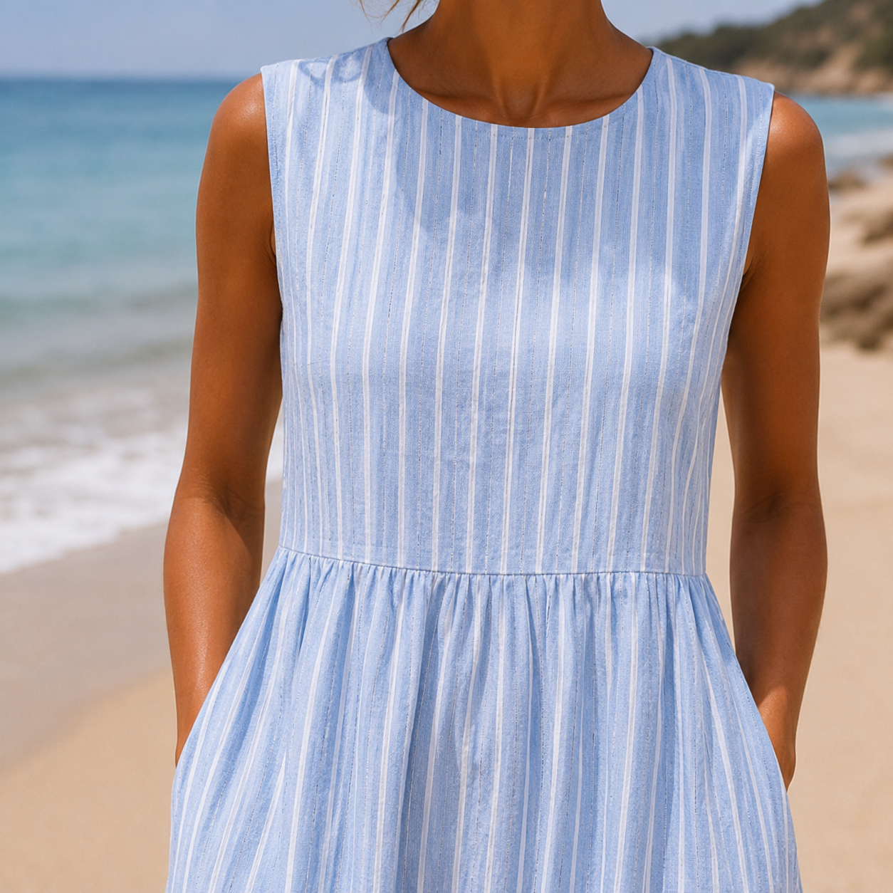 Vestido Ana™ | Midi marinero fresco y elegante