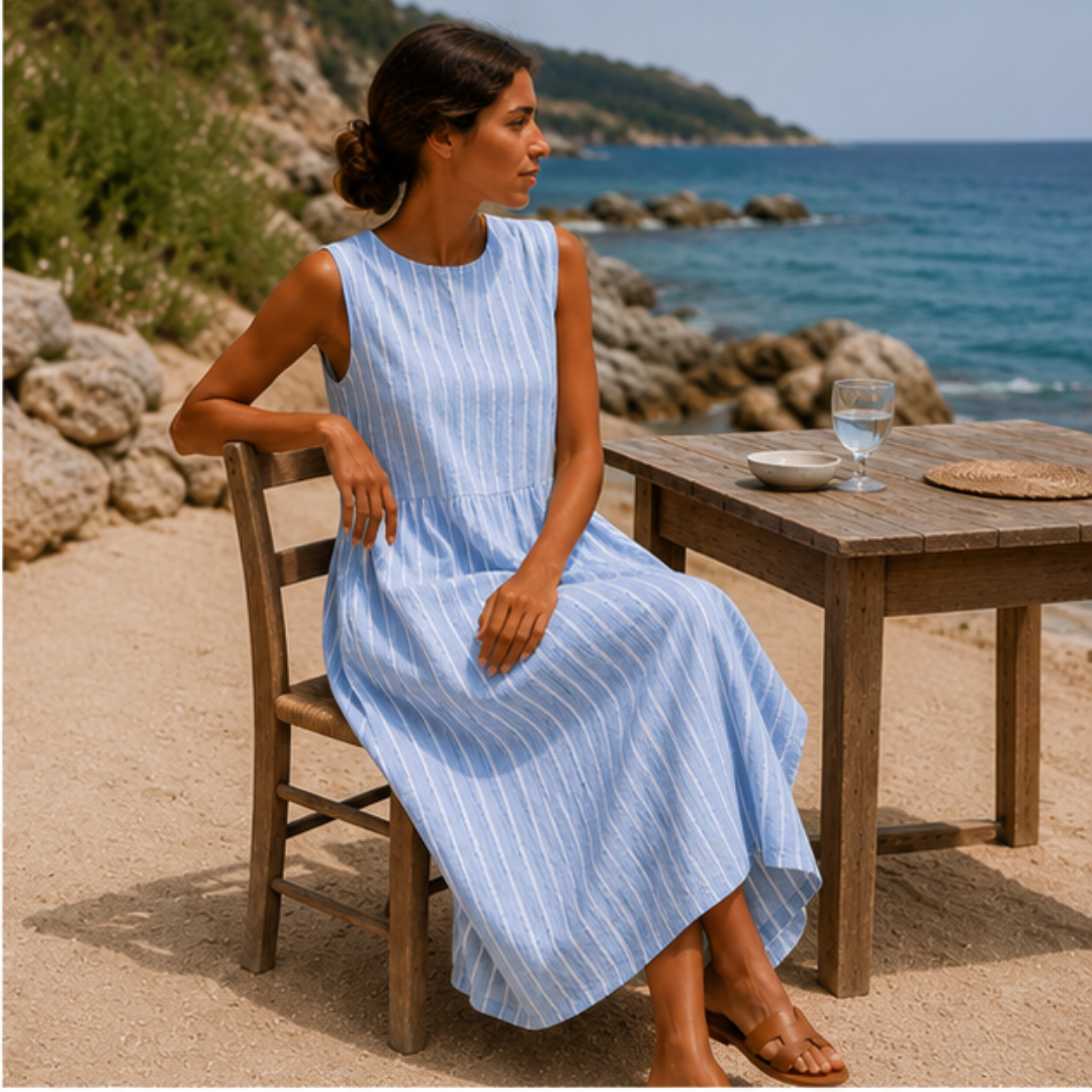 Vestido Ana™ | Midi marinero fresco y elegante
