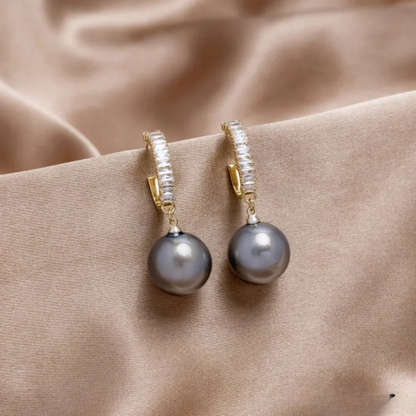 Boucles d'oreilles Chic avec Perle et Zircon