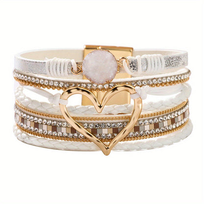Bracelet Boho Multistrat en Cuir