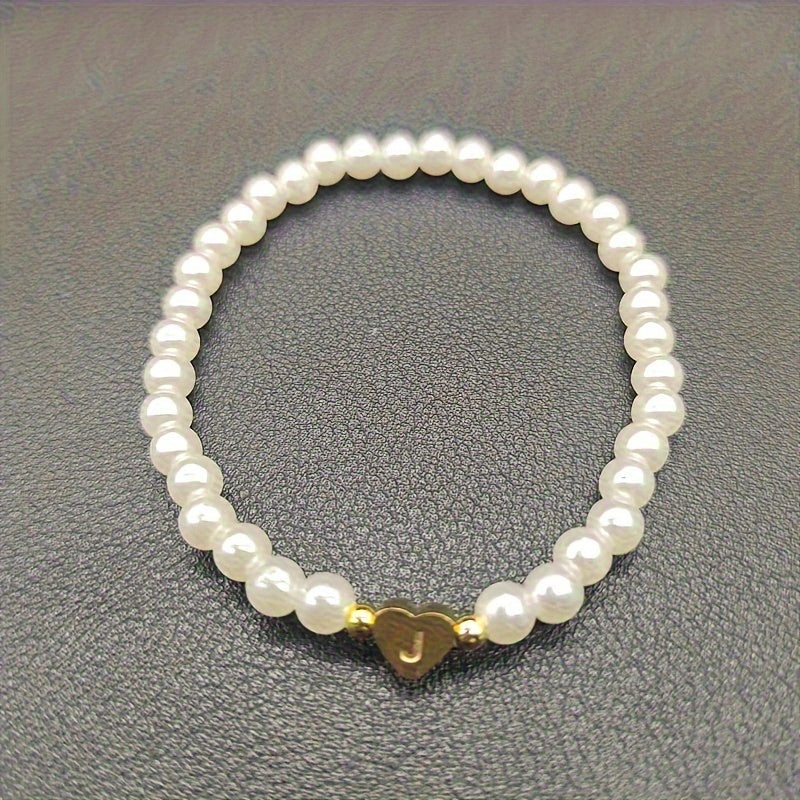 Bracelet Chic avec Initiale en Cœur (A–Z)
