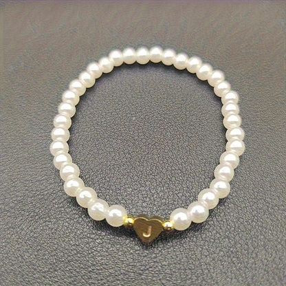 Bracelet Chic avec Initiale en Cœur (A–Z)