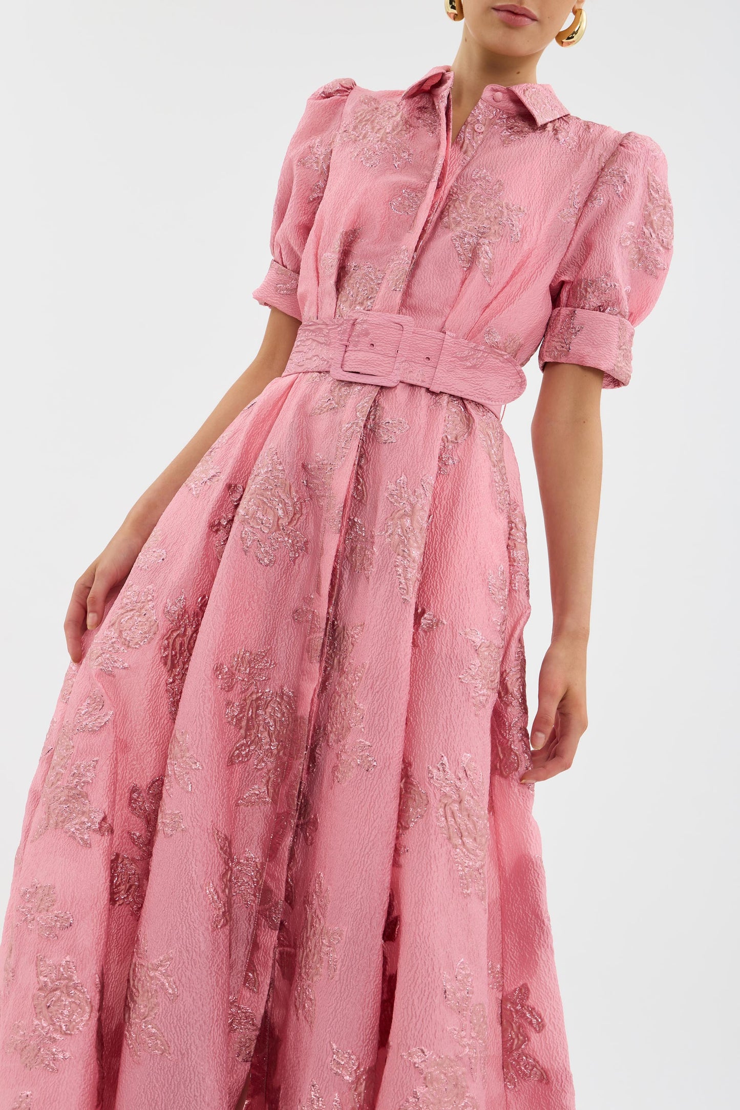 Vestido Anabela™ - Vestido floral con Mangas Cortas Abullonadas