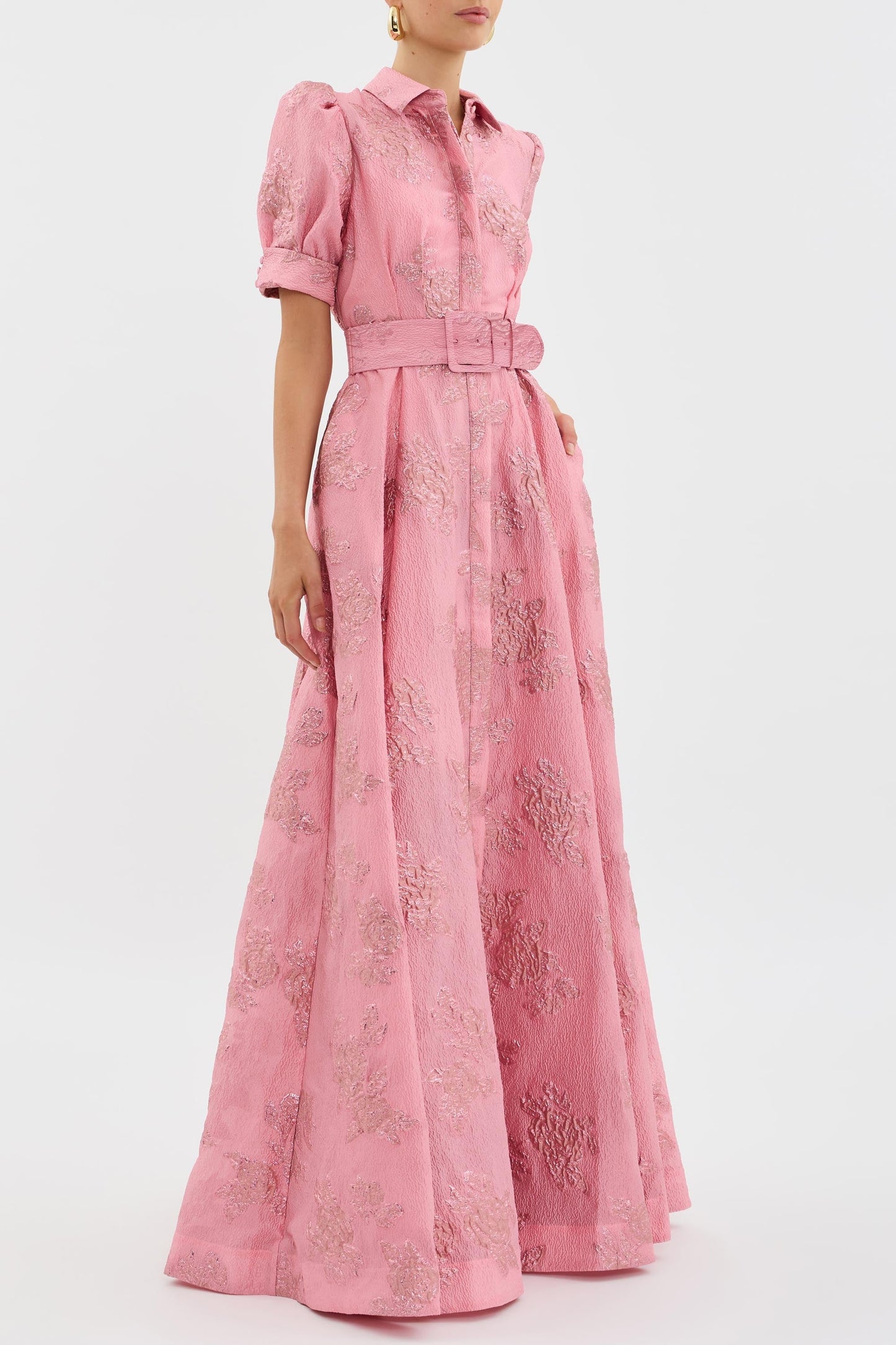Vestido Anabela™ - Vestido floral con Mangas Cortas Abullonadas