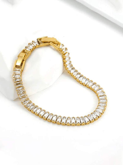 Blanca™ - Pulsera Rivière baguette brillante con elegancia sofisticada