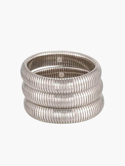 Blanca™ - Brazalete acanalado elegante con diseño moderno y sofisticado