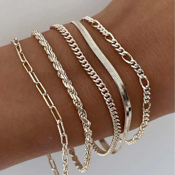 Bracelet set 5 pièces en or
