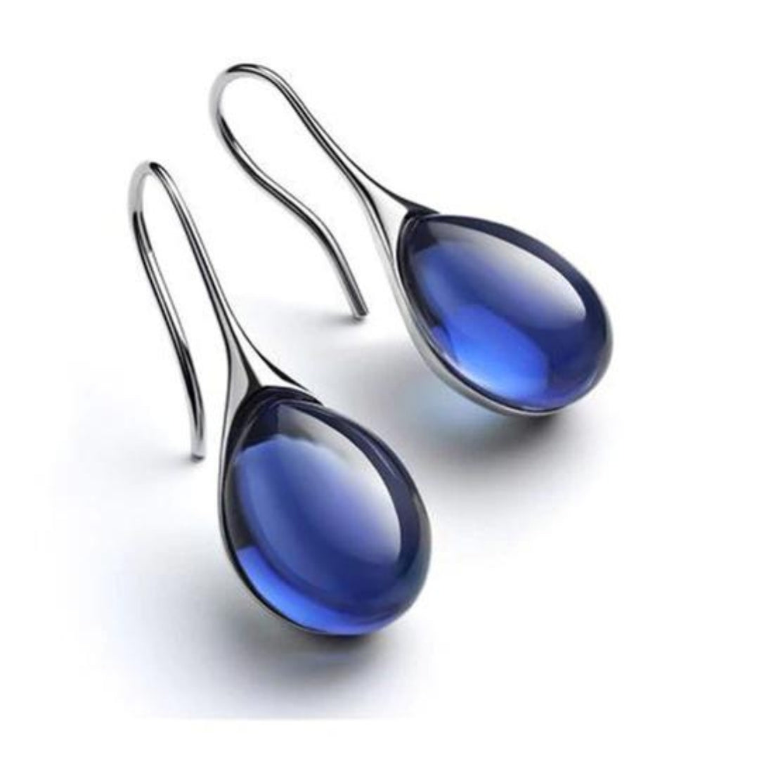 Boucles d'oreilles pendantes chics avec cristaux