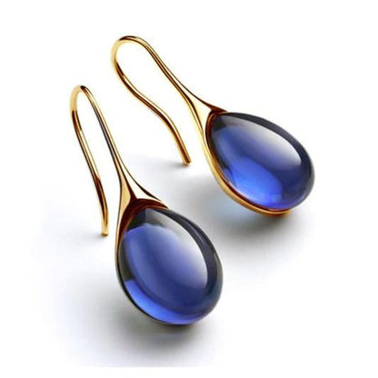 Boucles d'oreilles pendantes chics avec cristaux