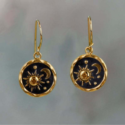 Boucles d'oreilles Boho Soleil et Lune