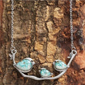 Collier Vintage avec Oiseaux en Argent